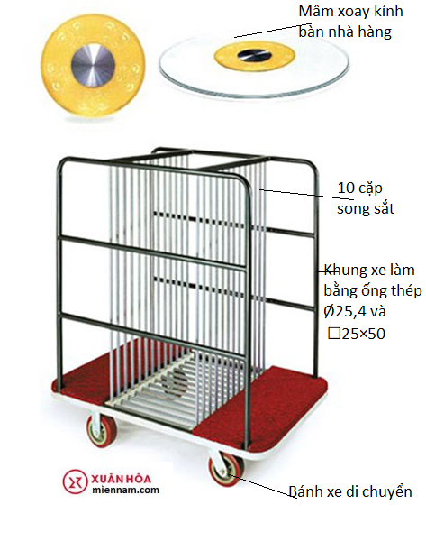 Xe đẩy chở kính XCKT1000