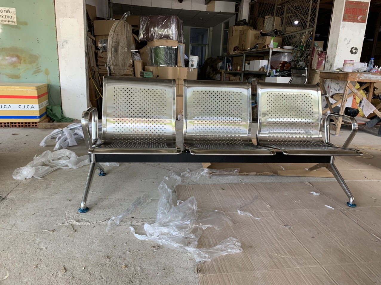 Ghế băng chờ INOX nhập khẩu XHPC2-3I