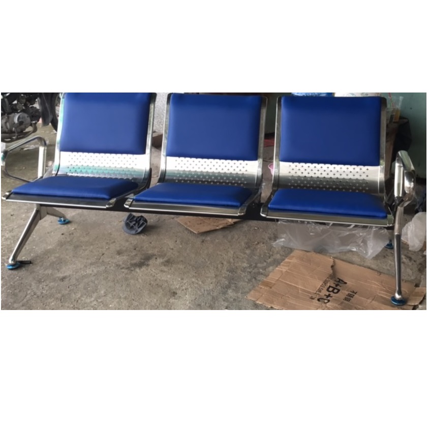 Băng chờ inox bọc nệm 3 chỗ ngồi