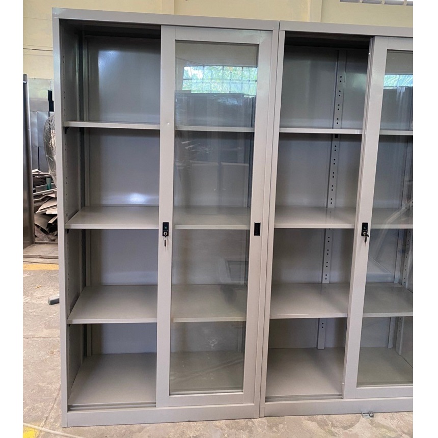 Tủ hồ sơ 2 cánh kính lùa hàn liền