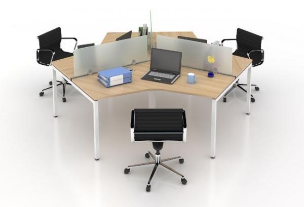 Cụm bàn làm việc 3 chỗ CBNK-01