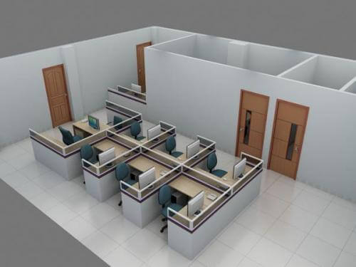 Vách ngăn bàn làm việc nỉ kính VNC7