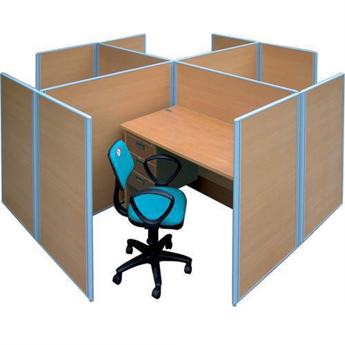 Vách ngăn bàn khung nhôm bọc gỗ VNKNG