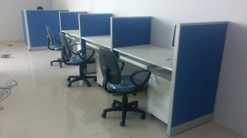 Vách ngăn bàn khung nhôm bọc nỉ VNNN-11