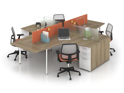 Vách ngăn bàn nhân viên bằng kính PTVNK-06