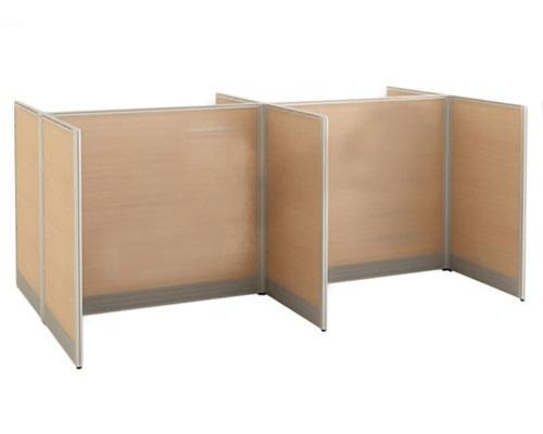 Vách ngăn bàn khung nhôm bọc gỗ PTVNG-03